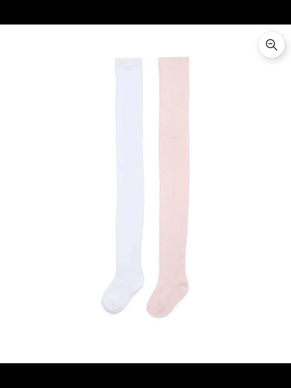 🌻 NWT Girls White & Pastel Pink 2 Pack Tights Size S (4-6)
